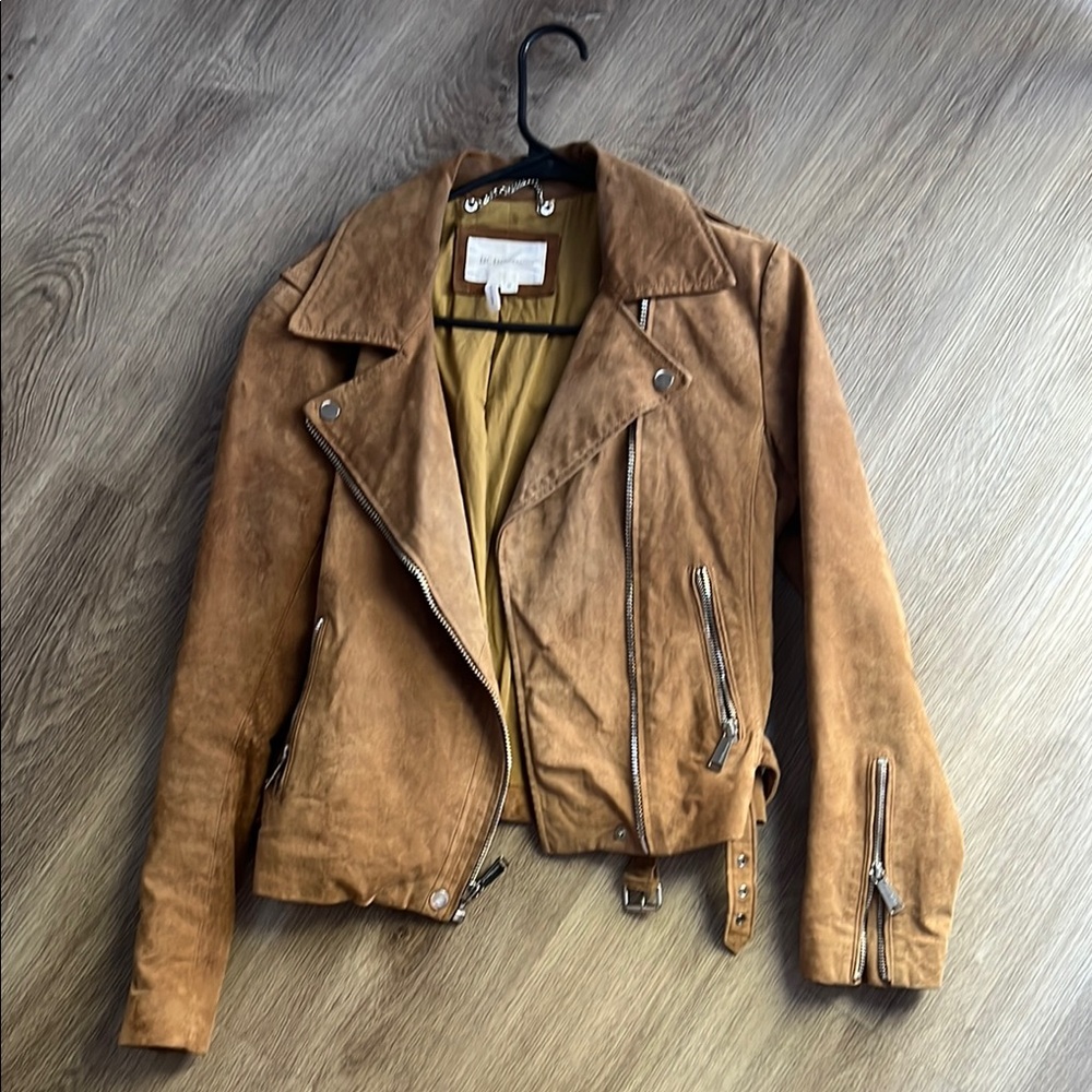BCBGeneration Brown Leather Jacket Classic Style